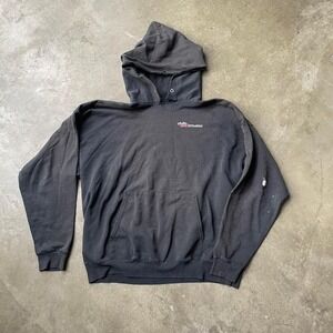 Black distressed DC motorsports hoodie
